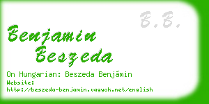 benjamin beszeda business card